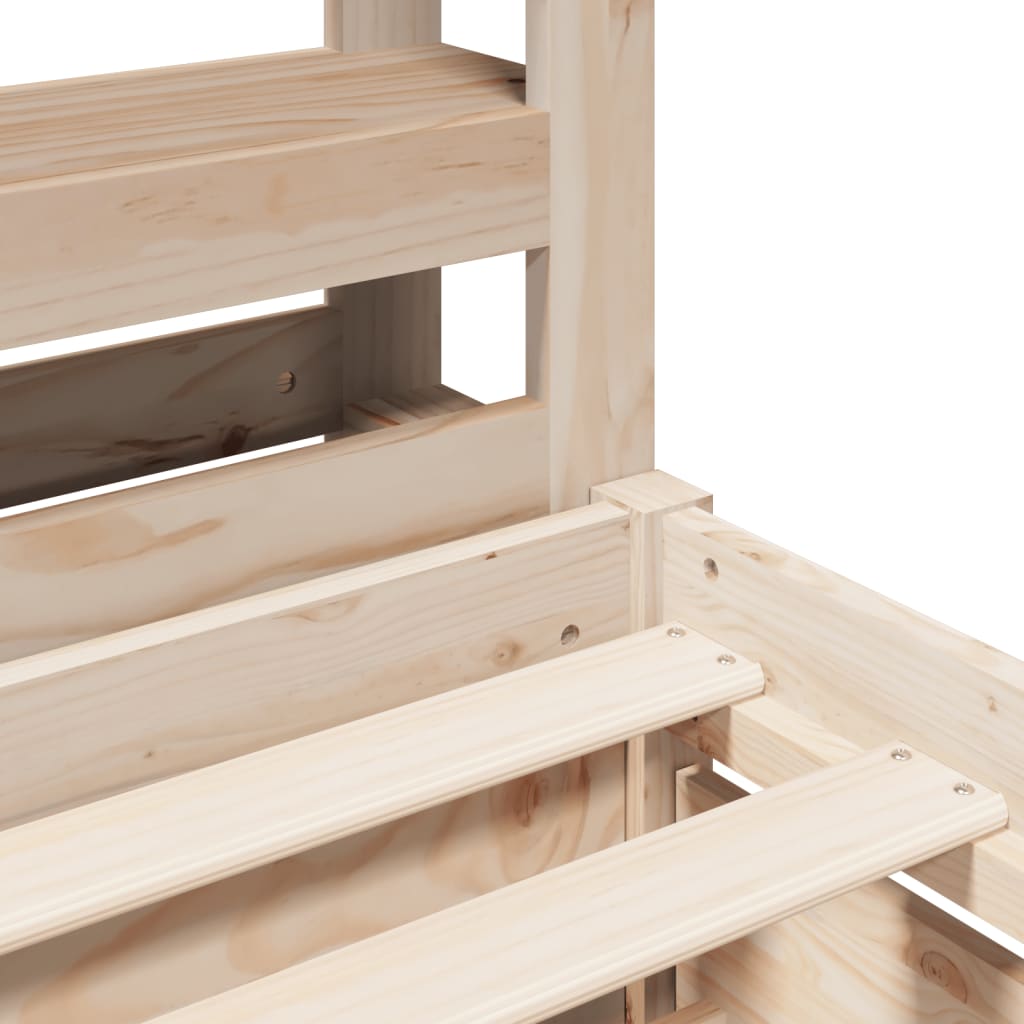 Bed Frame Without Mattress 90X190 Cm Single Solid Wood Pine