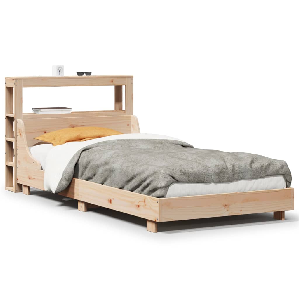 Bed Frame Without Mattress 90X190 Cm Single Solid Wood Pine