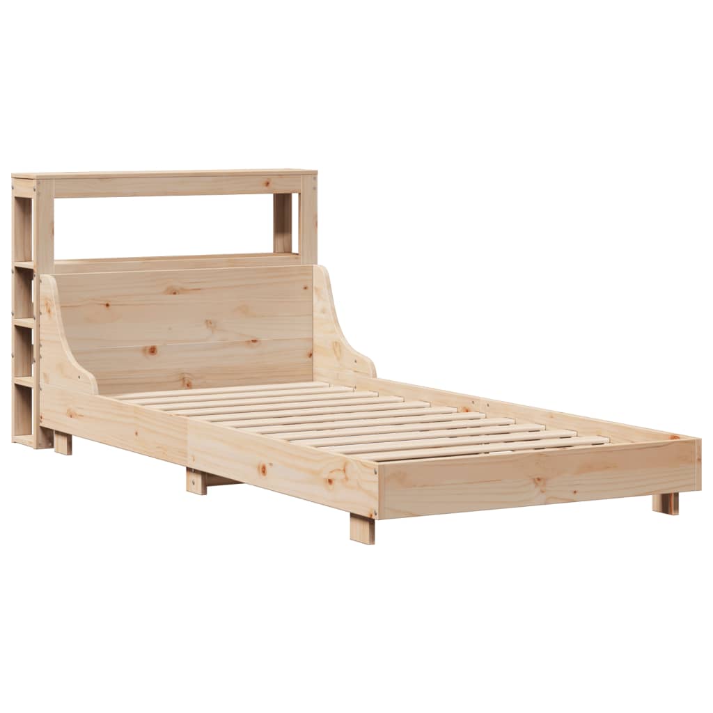 Bed Frame Without Mattress 90X190 Cm Single Solid Wood Pine