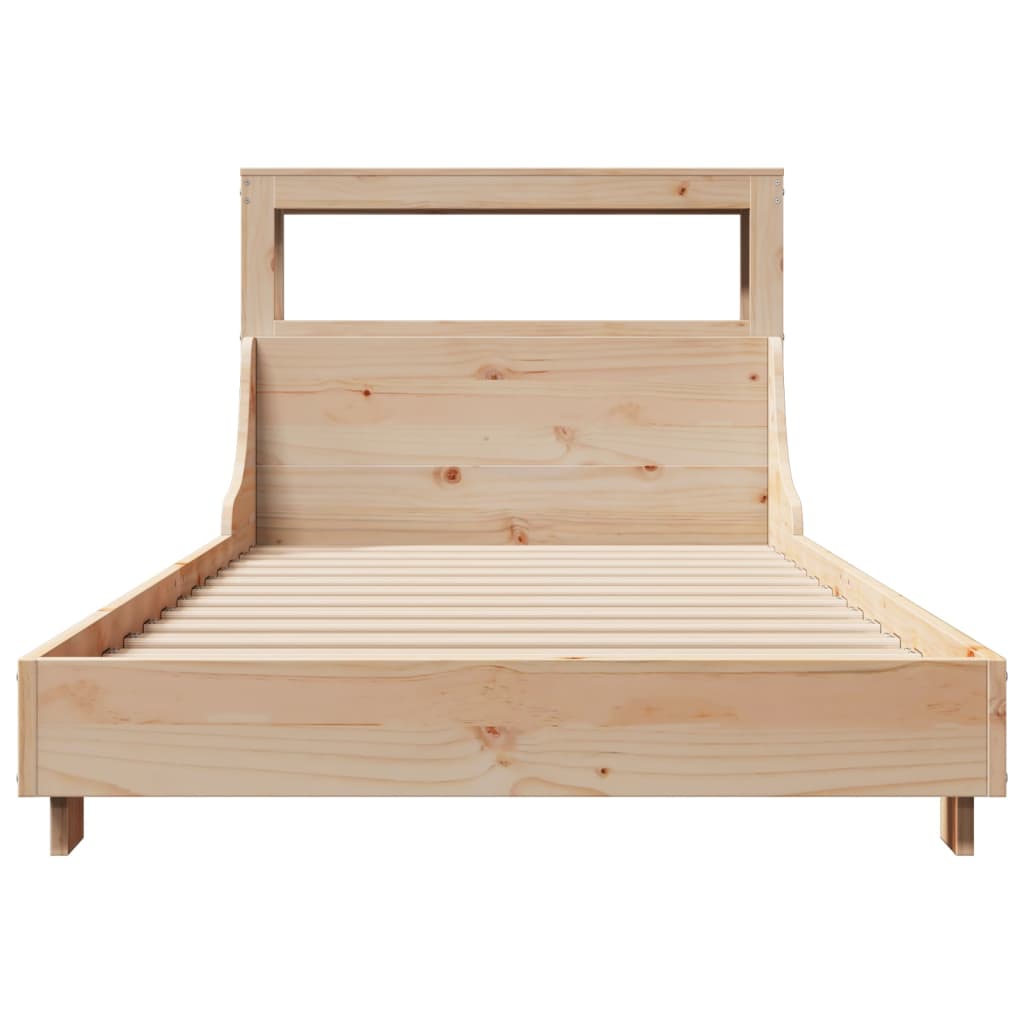 Bed Frame Without Mattress 90X190 Cm Single Solid Wood Pine