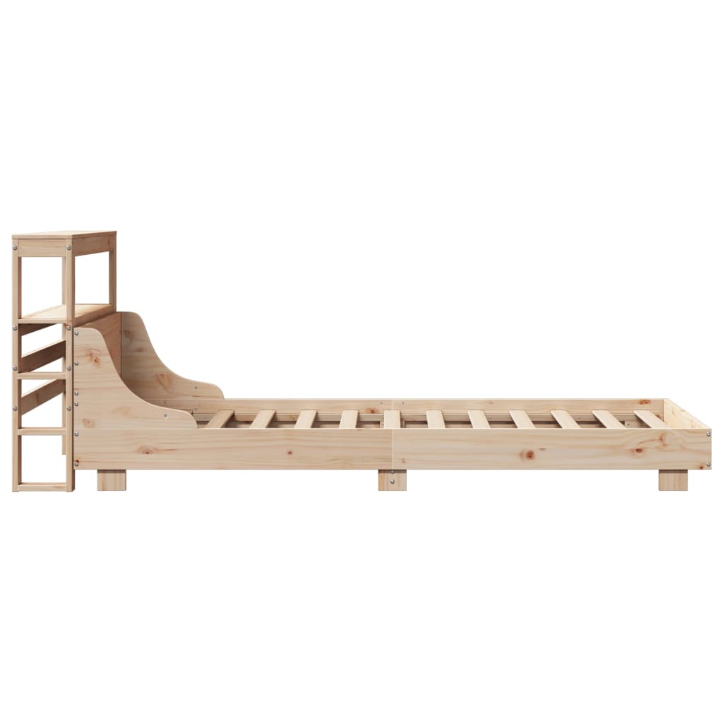 Bed Frame Without Mattress 90X190 Cm Single Solid Wood Pine