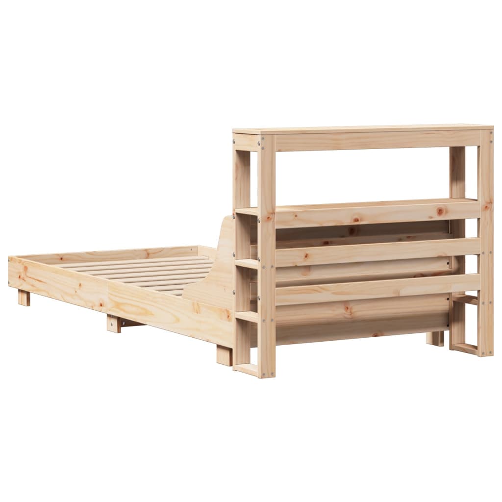 Bed Frame Without Mattress 90X190 Cm Single Solid Wood Pine