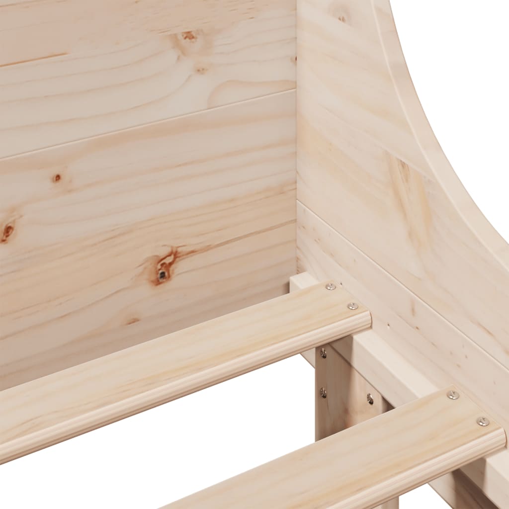 Bed Frame Without Mattress 90X190 Cm Single Solid Wood Pine