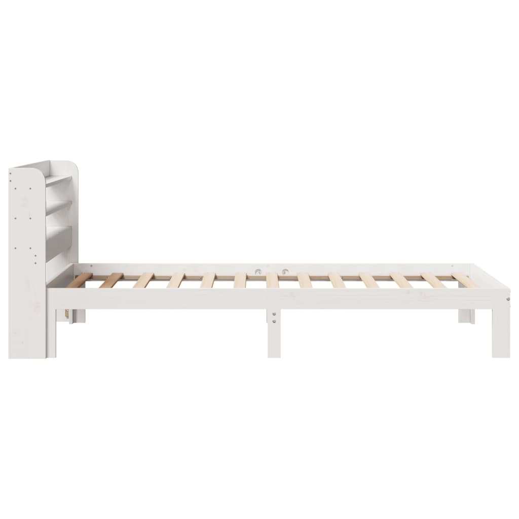 Bed Frame With Headboard Without Mattress White 90X190 Cm Single