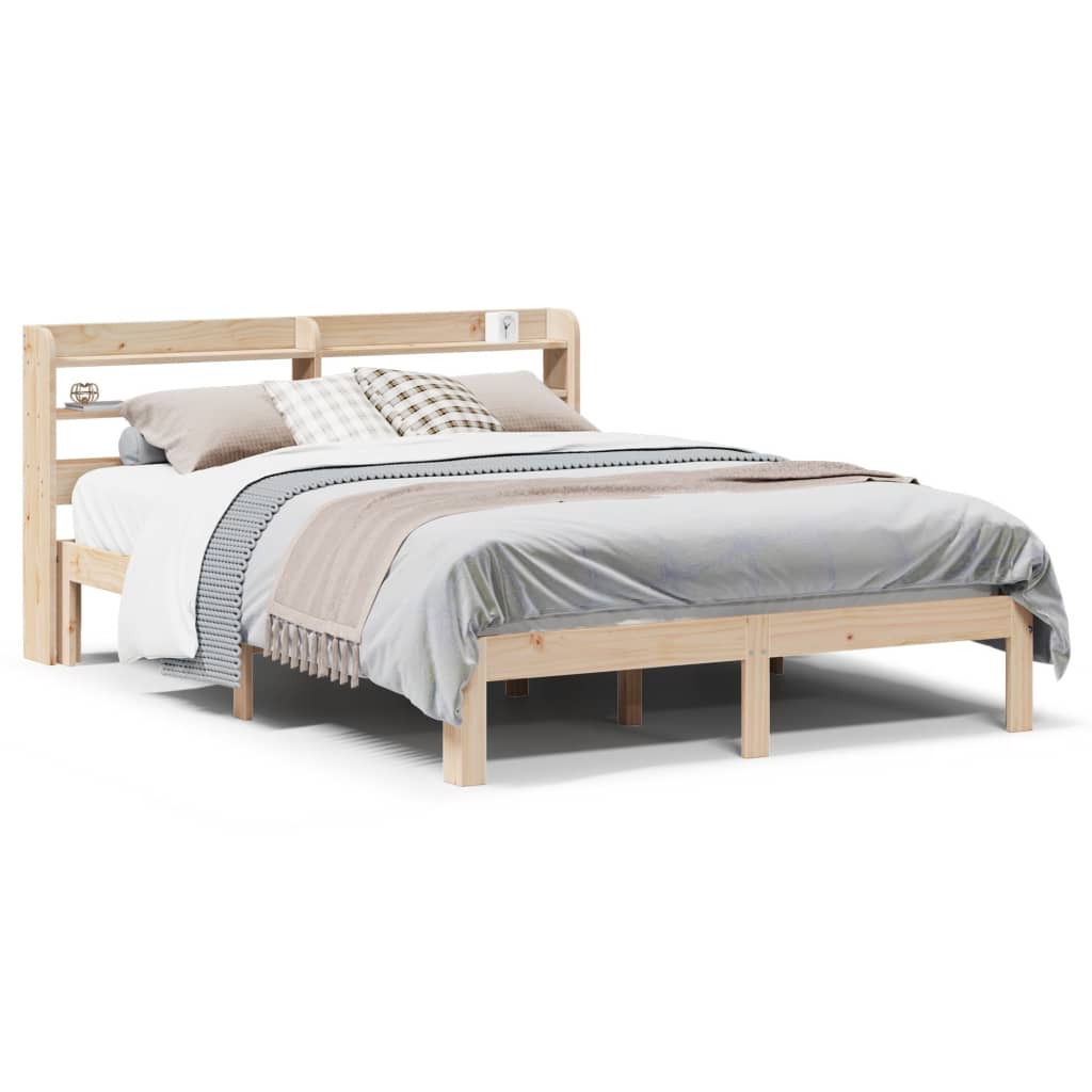 Bed Frame With Headboard Without Mattress 150X200 Cm King Size