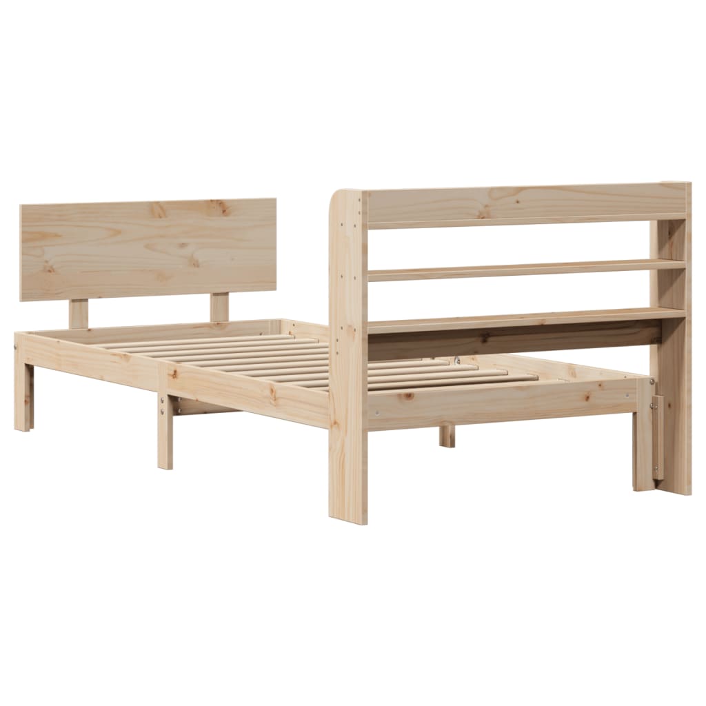 Bed Frame With Headboard Without Mattress 90X190 Cm Single