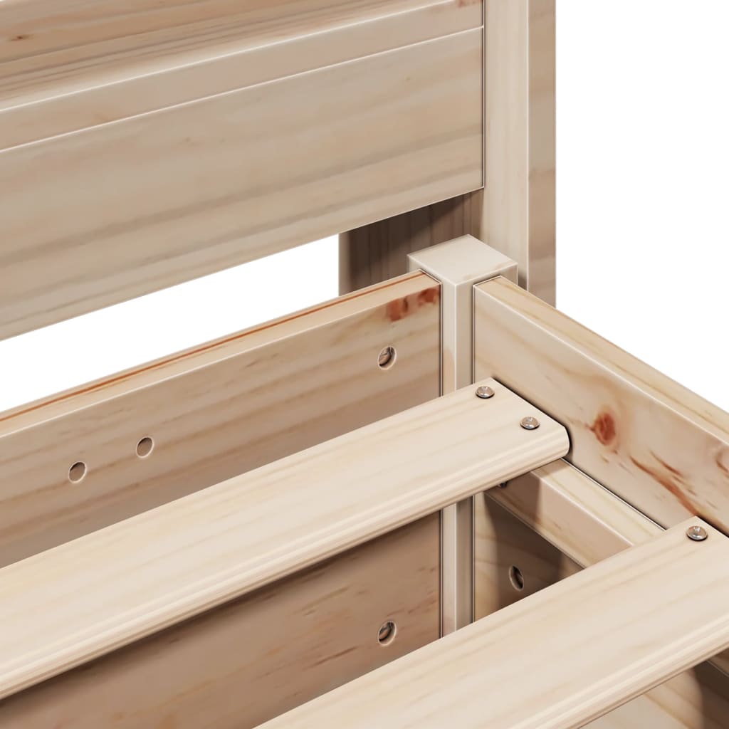 Bed Frame Without Mattress 90X190 Cm Single Solid Wood Pine