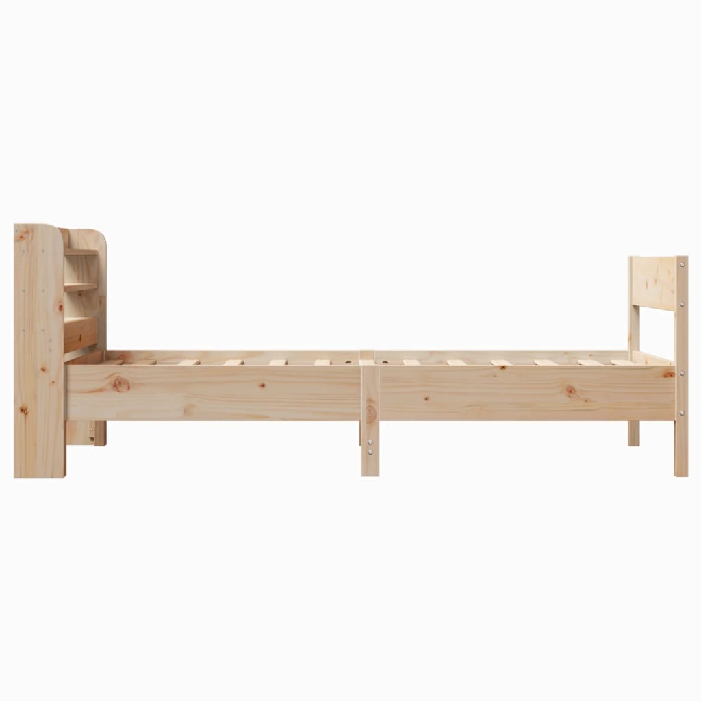 Bed Frame Without Mattress 90X190 Cm Single Solid Wood Pine