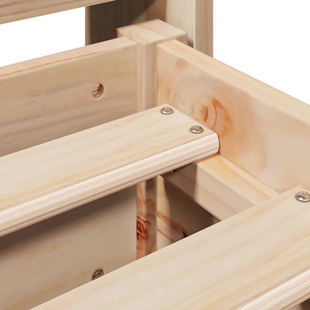 Bed Frame Without Mattress 90X190 Cm Single Solid Wood Pine