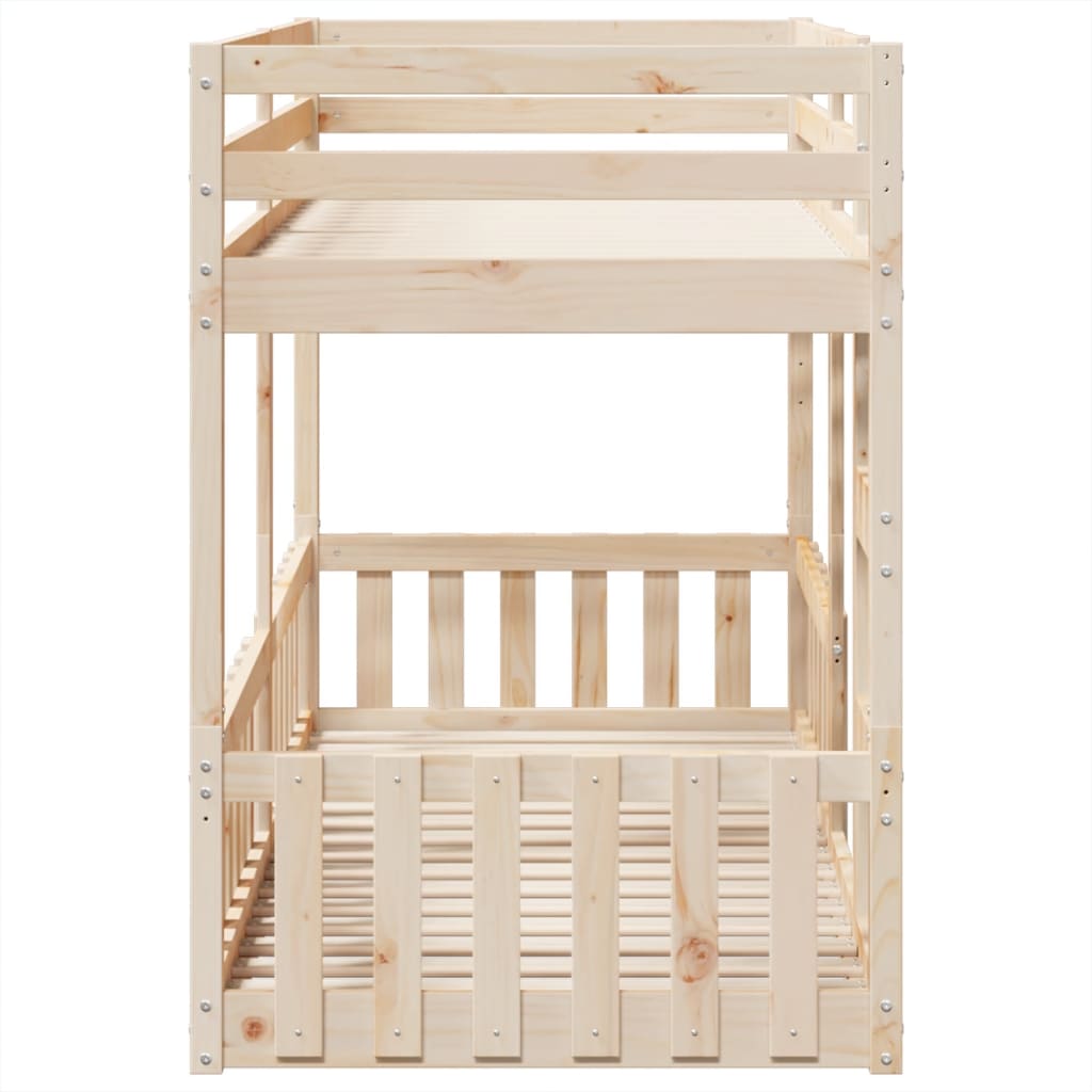 Bunk Bed 80X200 Cm Solid Wood Pine
