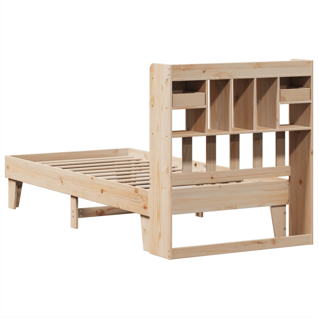 Bed Frame Without Mattress 90X190 Cm Single Solid Wood Pine