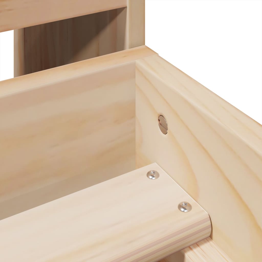 Bed Frame Without Mattress 90X190 Cm Single Solid Wood Pine