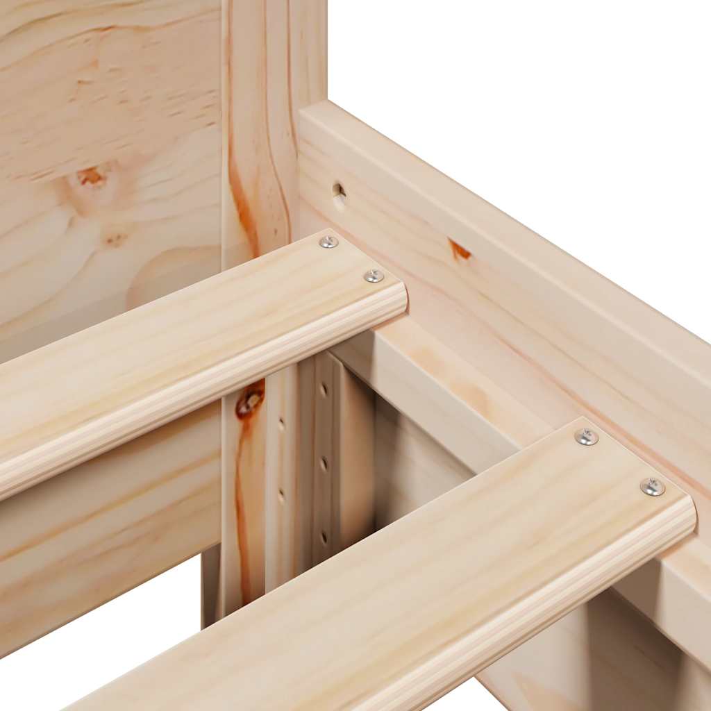 Bed Frame Without Mattress 90X190 Cm Single Solid Wood Pine