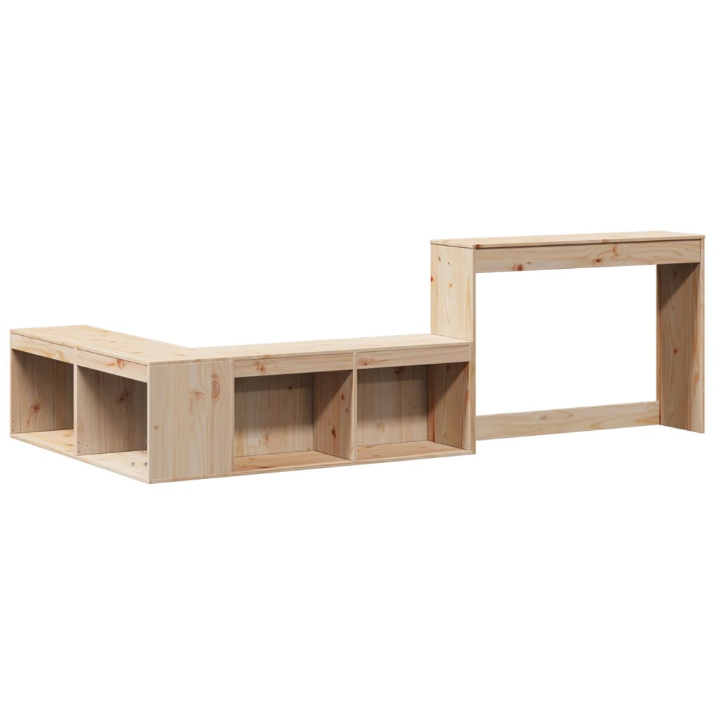 Bed Frame Without Mattress 90X190 Cm Single Solid Wood Pine