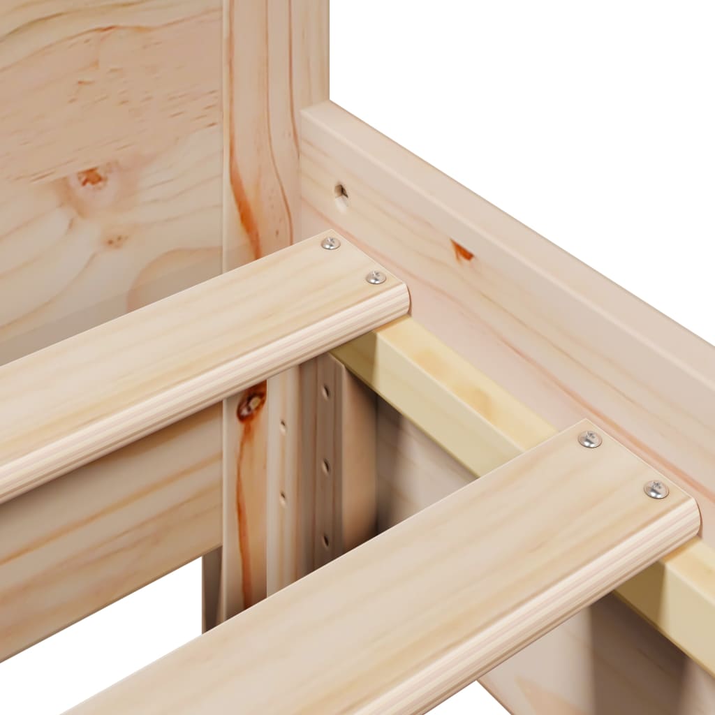 Bed Frame Without Mattress 90X190 Cm Single Solid Wood Pine