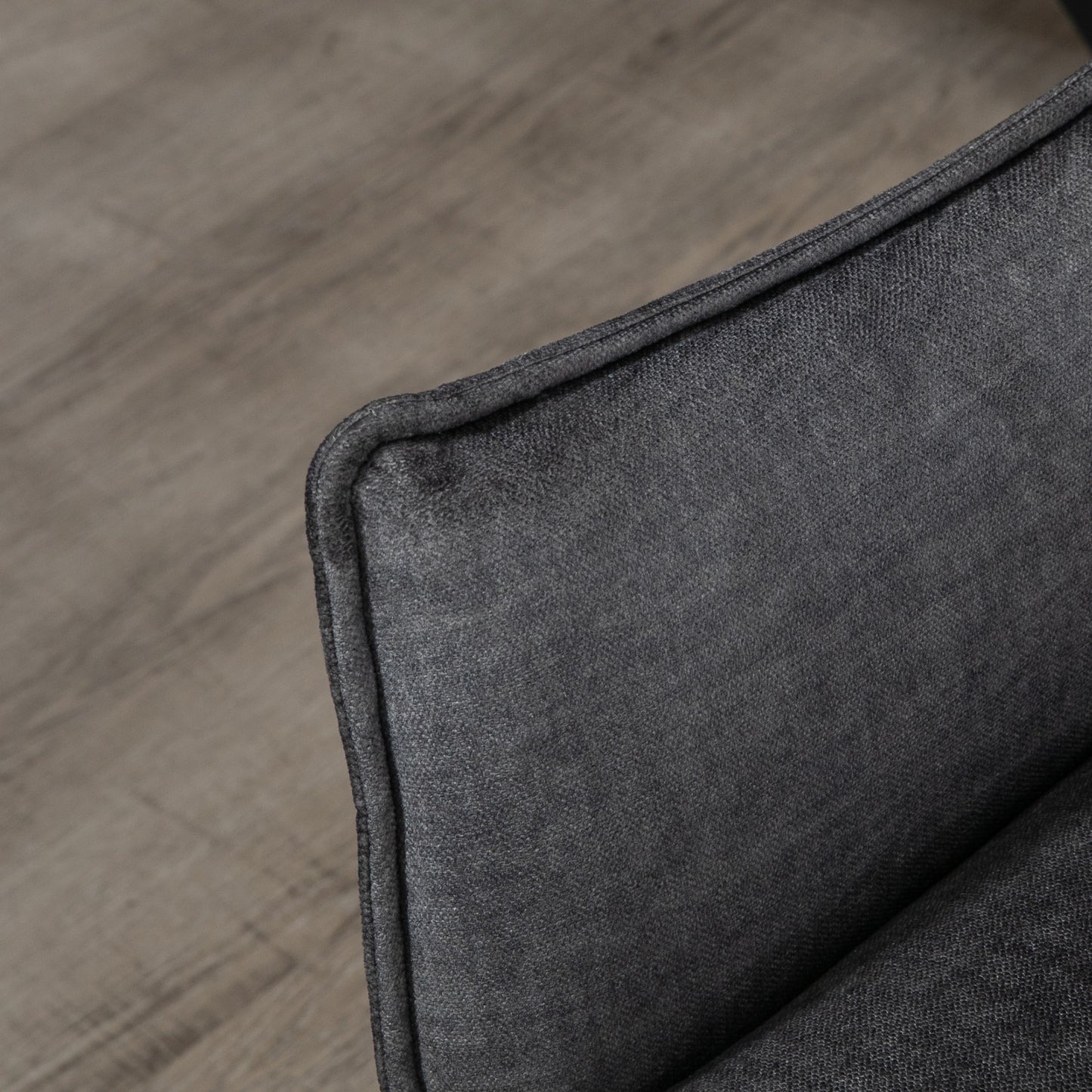 HOMCOM Accent Chairs for Living Room, Bedroom Arm Chair with Steel Legs, Dark Grey