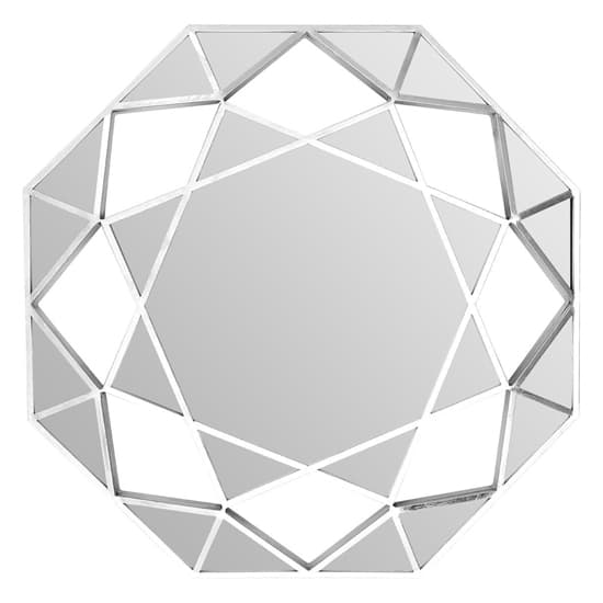 Geometric Gold Frame Octagonal Wall Mirror for Bedroom and Living Room