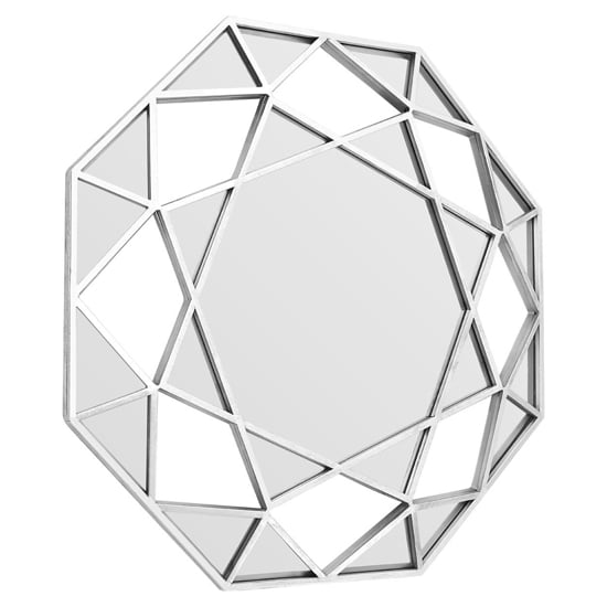 Geometric Gold Frame Octagonal Wall Mirror for Bedroom and Living Room