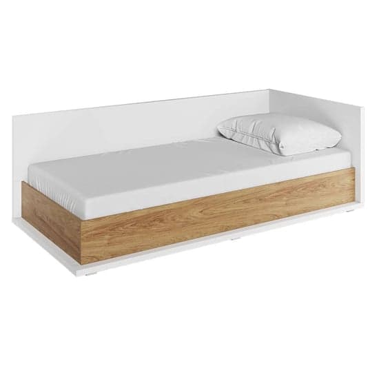 Natural Hickory Oak Kids Storage Bed with Right-Hand Configuration