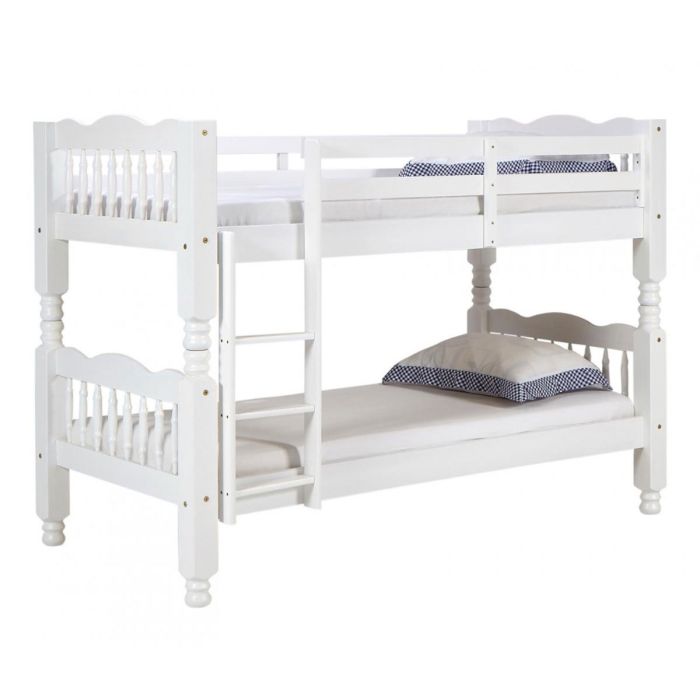 Veridian Chunky Pine Bunk Bed - White Wash - Nestium