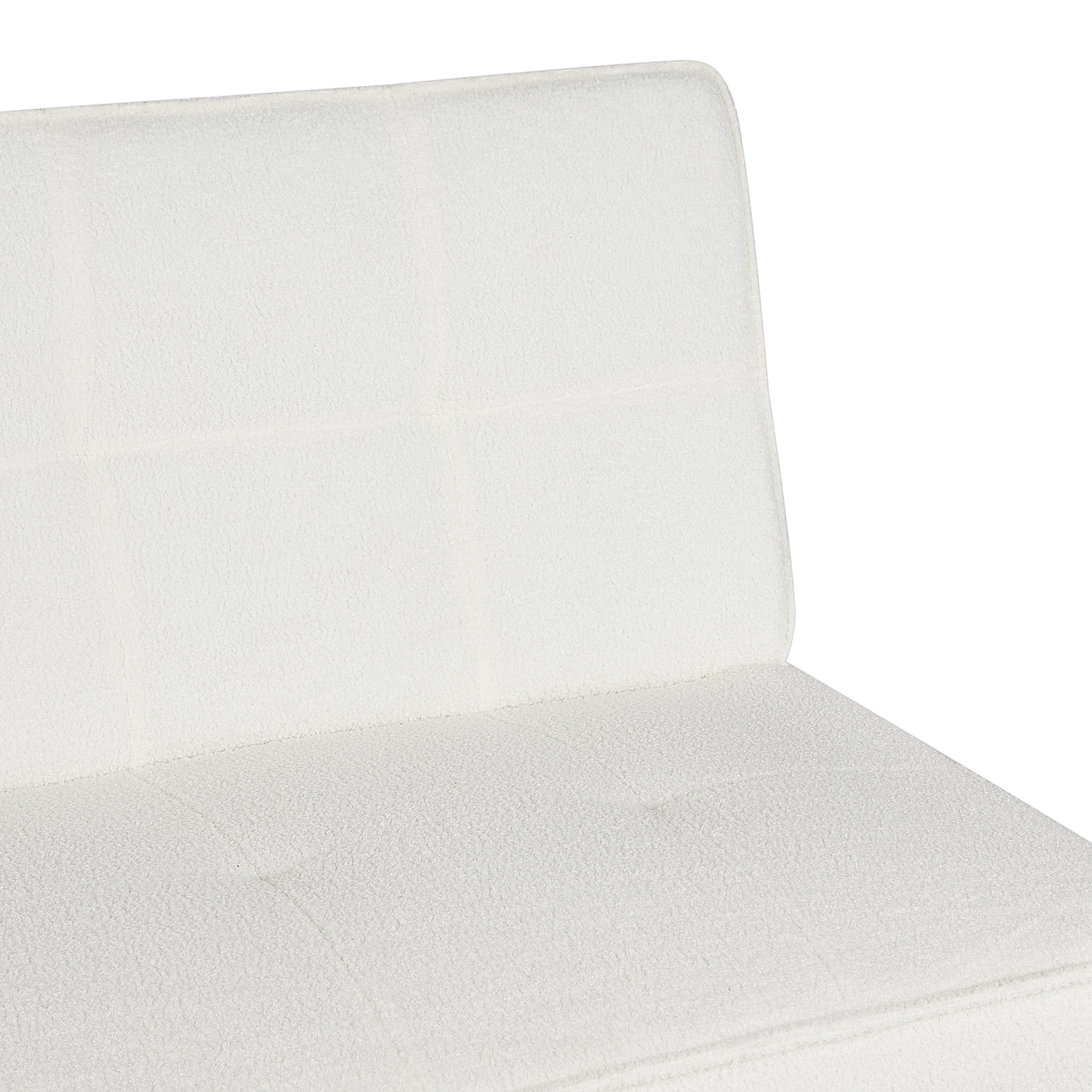 White Boucle 3-Seater Sofa Bed - Chic Click-Clack Design