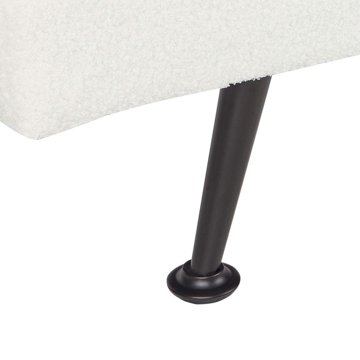 White Boucle 3-Seater Sofa Bed - Chic Click-Clack Design