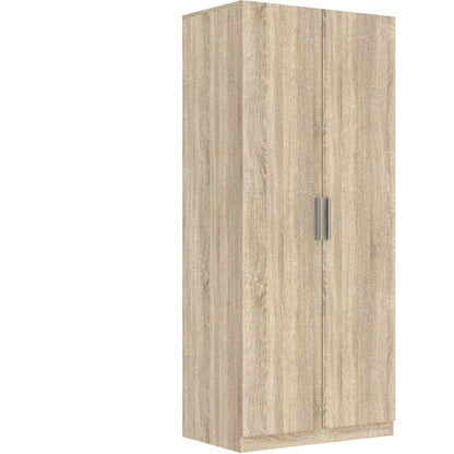 Helsinki Oak Effect 2 Door Wardrobe with Shelf and Hanging Rail