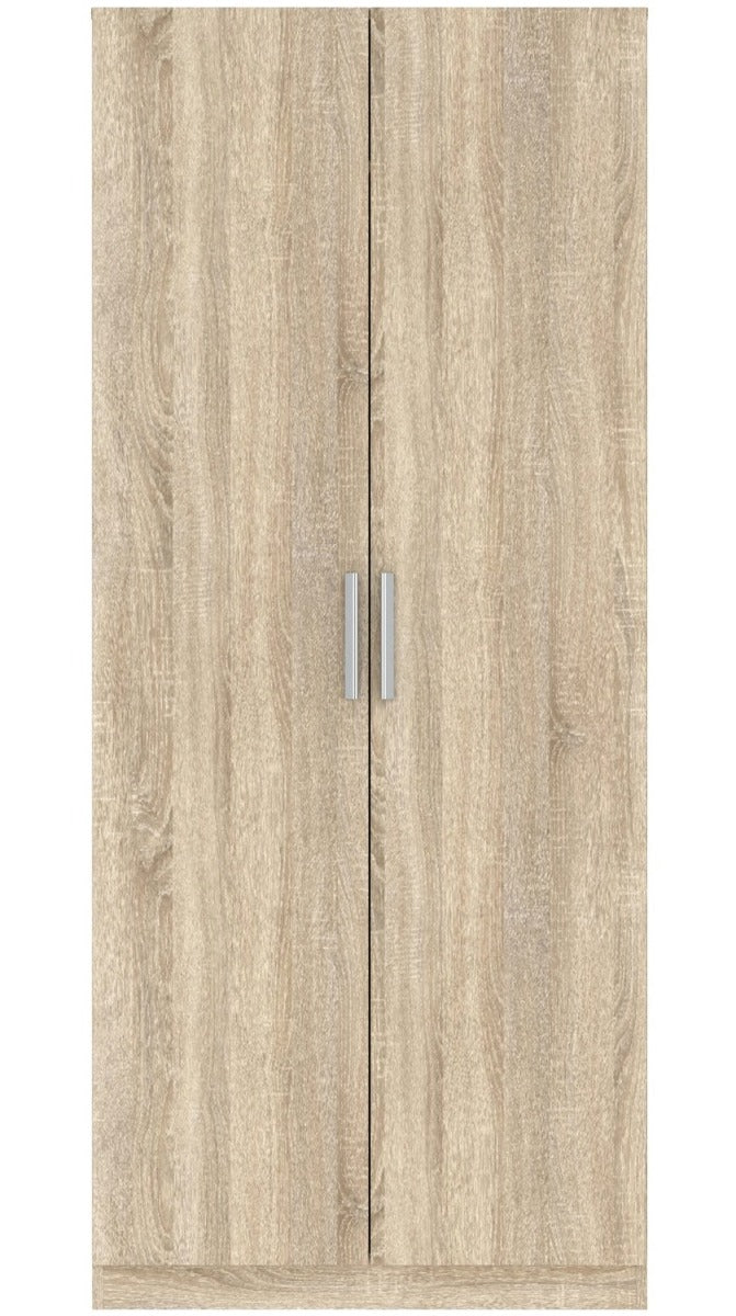 Helsinki Oak Effect 2 Door Wardrobe with Shelf and Hanging Rail
