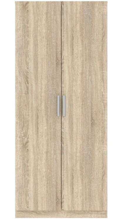 Helsinki Oak Effect 2 Door Wardrobe with Shelf and Hanging Rail
