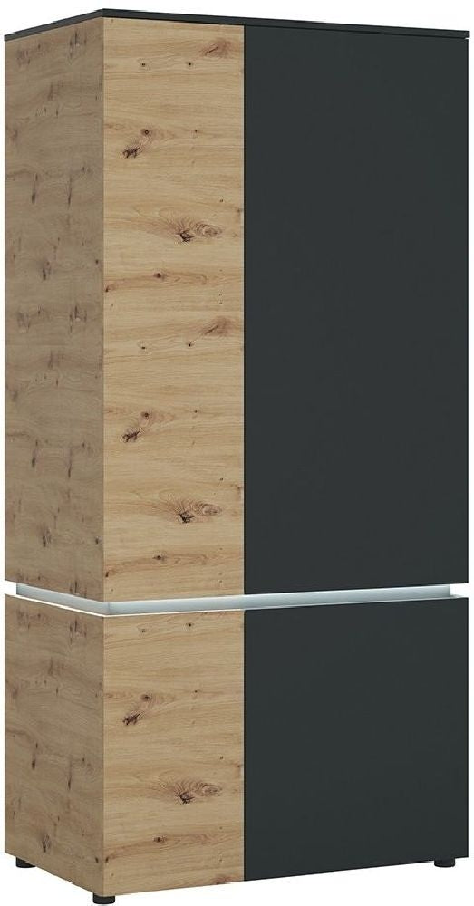 Luci 4 Door Wardrobe in Platinum and Oak