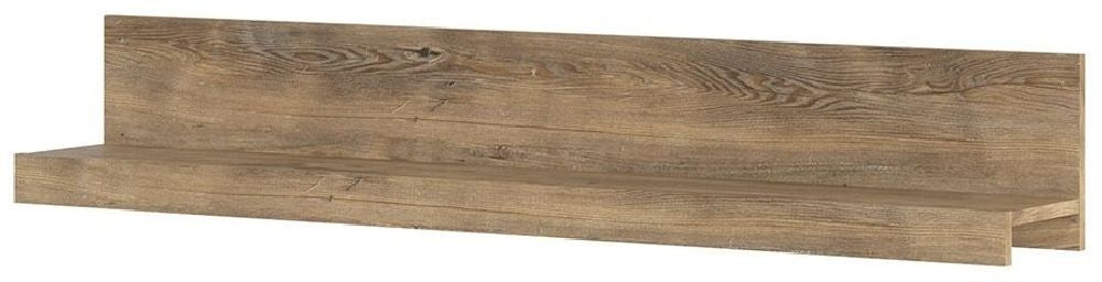 Rapallo 135cm Wide Wall Shelf in Chestnut and Matera Grey