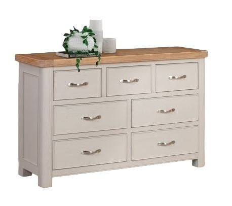 Clarion Oak and Grey Painted 3+4 Drawer Chest