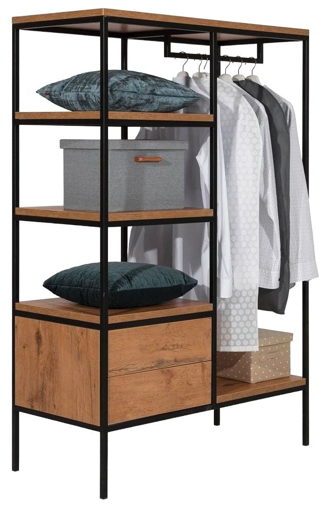 Loft Lancelot Oak Open Wardrobe - Nestium