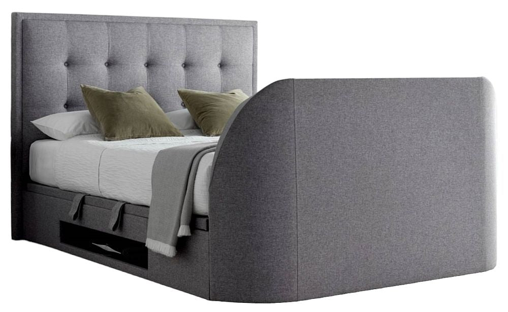 Kaydian Falmer Marbella Grey Fabric Ottoman Storage TV Bed