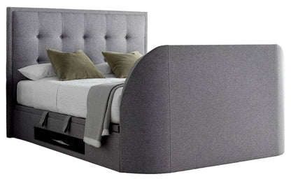Kaydian Falmer Marbella Grey Fabric Ottoman Storage TV Bed