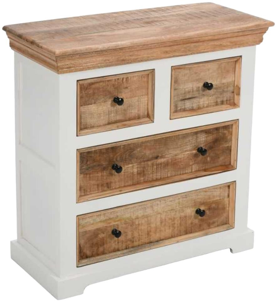 Alfie Brown Solid Mango Wood 4 Drawer Chest