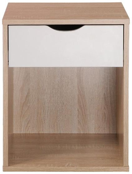 Alton White 1 Drawer Bedside Cabinet