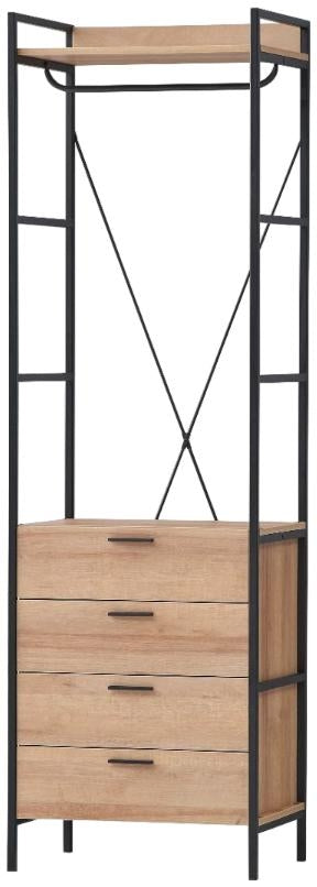 Claire Riviera Oak 4 Drawer Wardrobe - Nestium