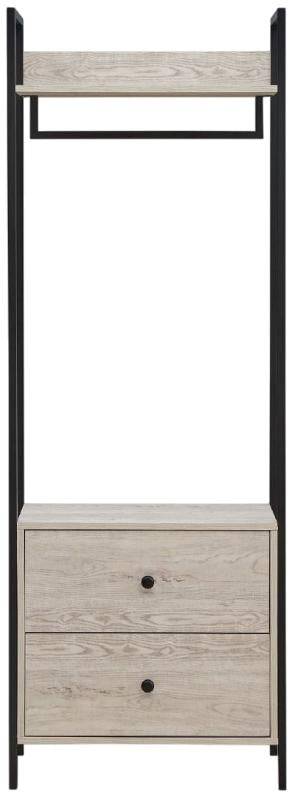 Zahra Ash Oak Open 2 Drawer Wardrobe - Nestium