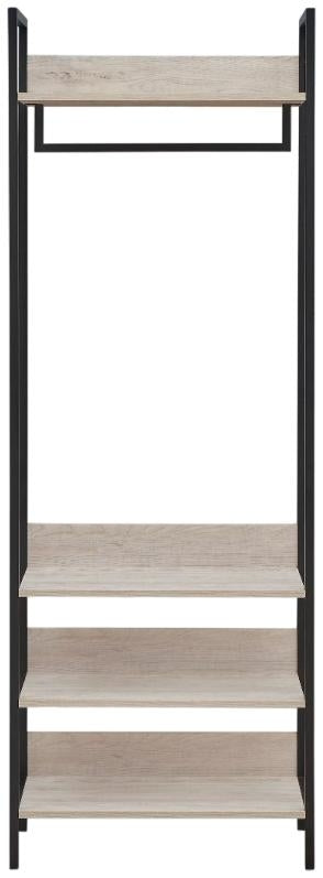 Zahra Ash Oak 4 Open Shelves Wardrobe - Nestium