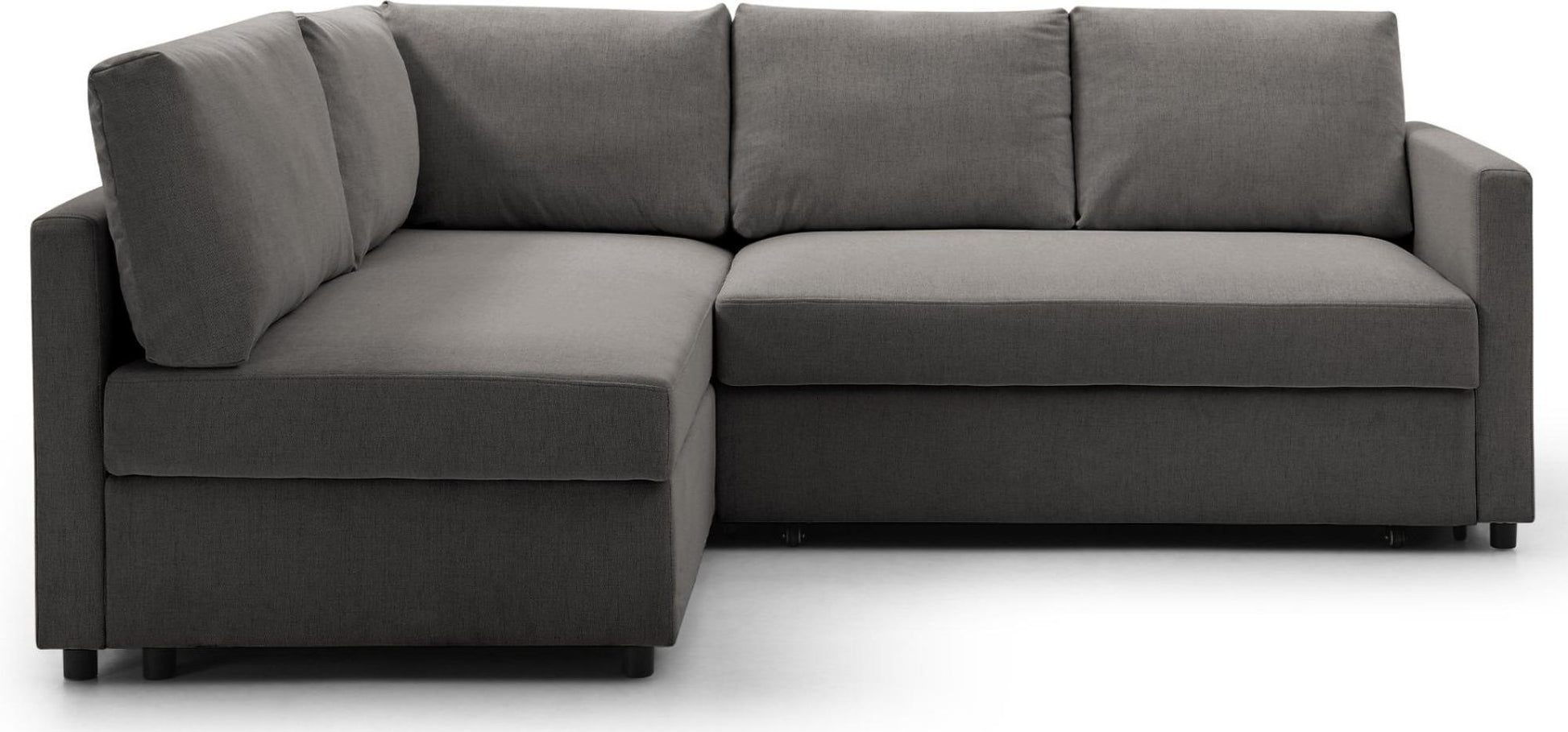 Clara Grey Fabric Corner Pull Out Sofa Bed with Storage - Nestium