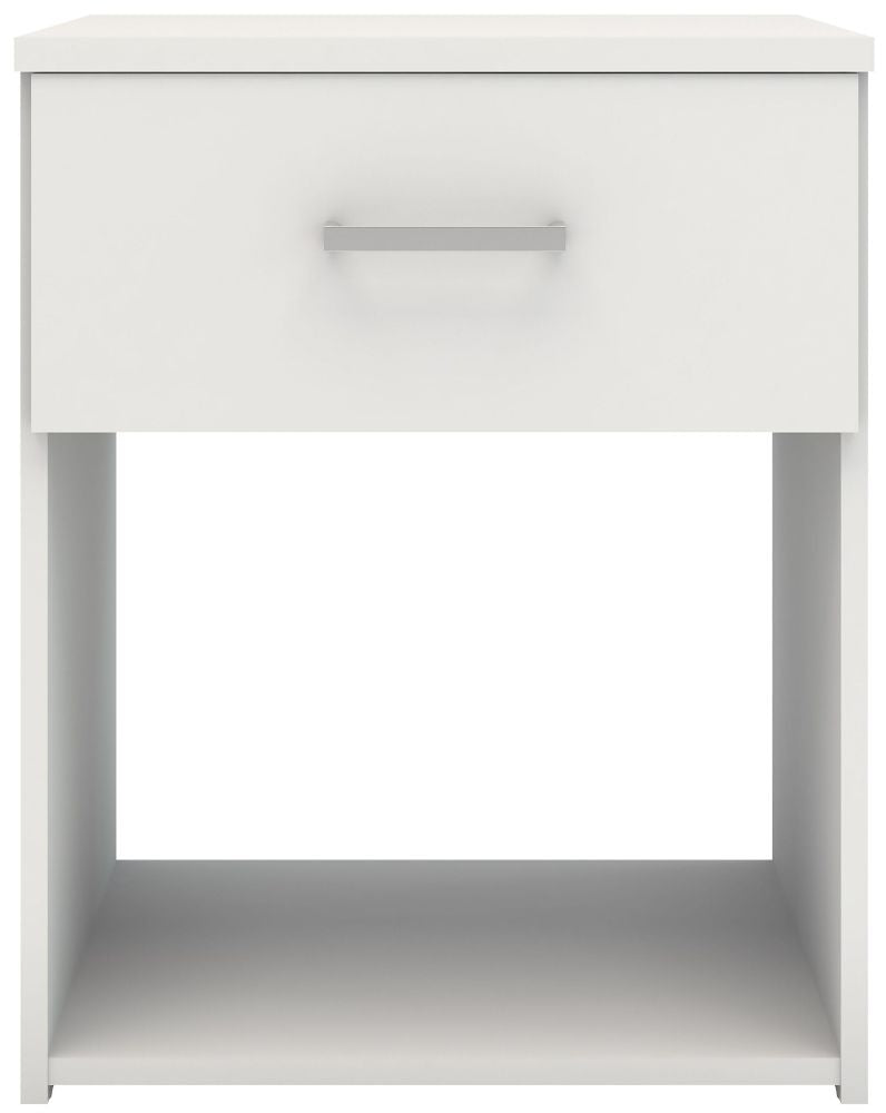Space Bedside 1 Drawer in White
