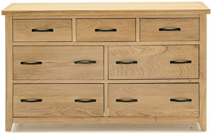 Vida Living Ramore Oak 7 Drawer Dresser Chest - Nestium