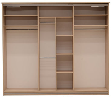 Cremona Sonoma Oak 3 Door Sliding Wardrobe - Nestium