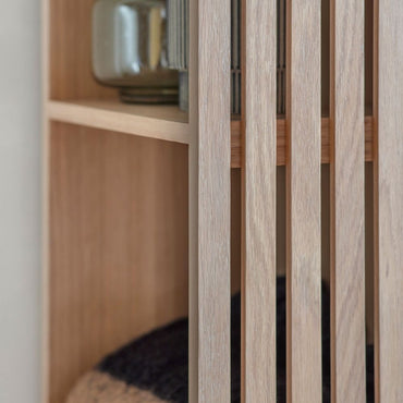 Okayama Japandi Style Oak Open Wardrobe - Nestium