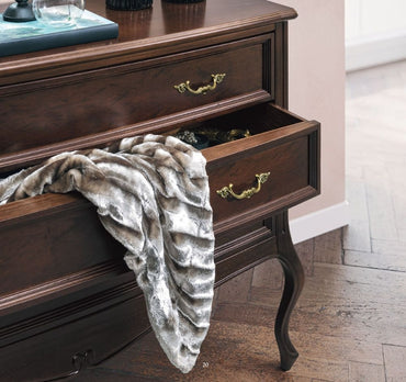 Camel Verdi Night Antique Walnut French Style 3 Drawer Chest - Nestium