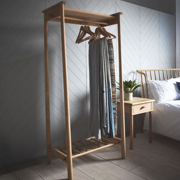 Wycombe Nordic Style Oak Open Wardrobe - Nestium