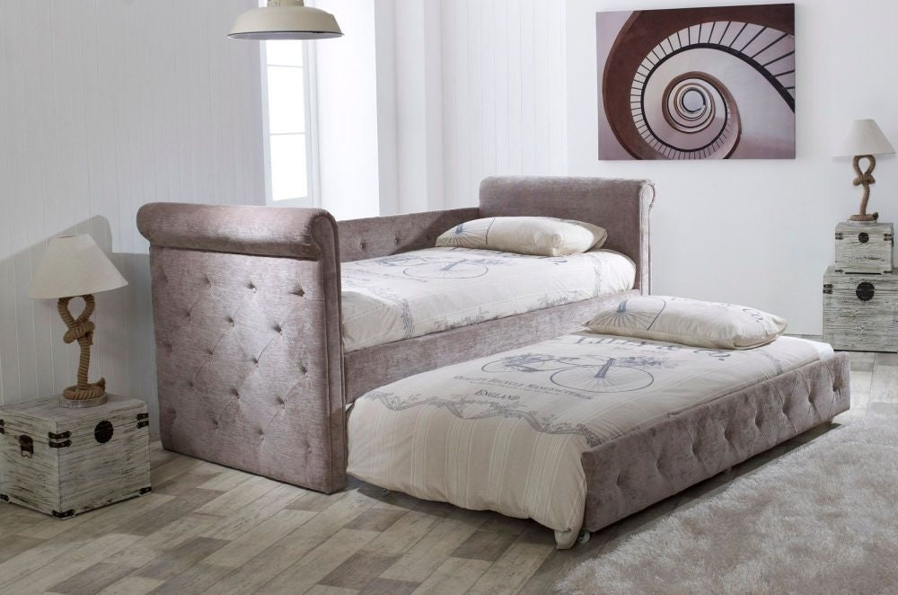 Limelight Zodiac Mink Velvet Day Bed with Guest Bed - Nestium