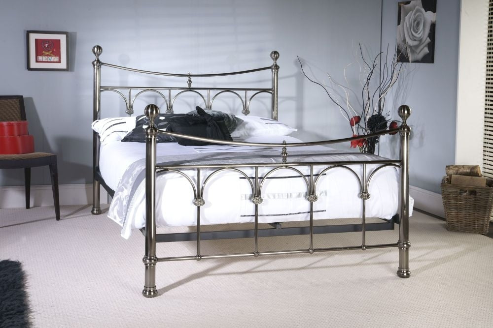 Limelight Gamma Antique Nickel Metal Bed