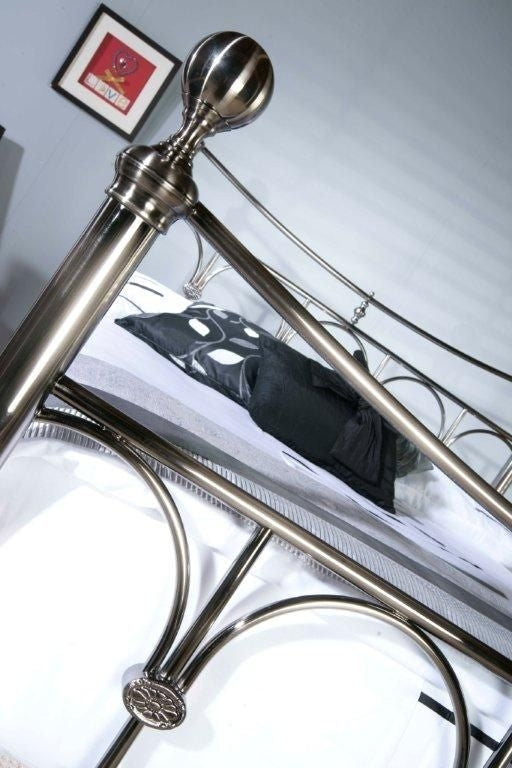 Limelight Gamma Antique Nickel Metal Bed